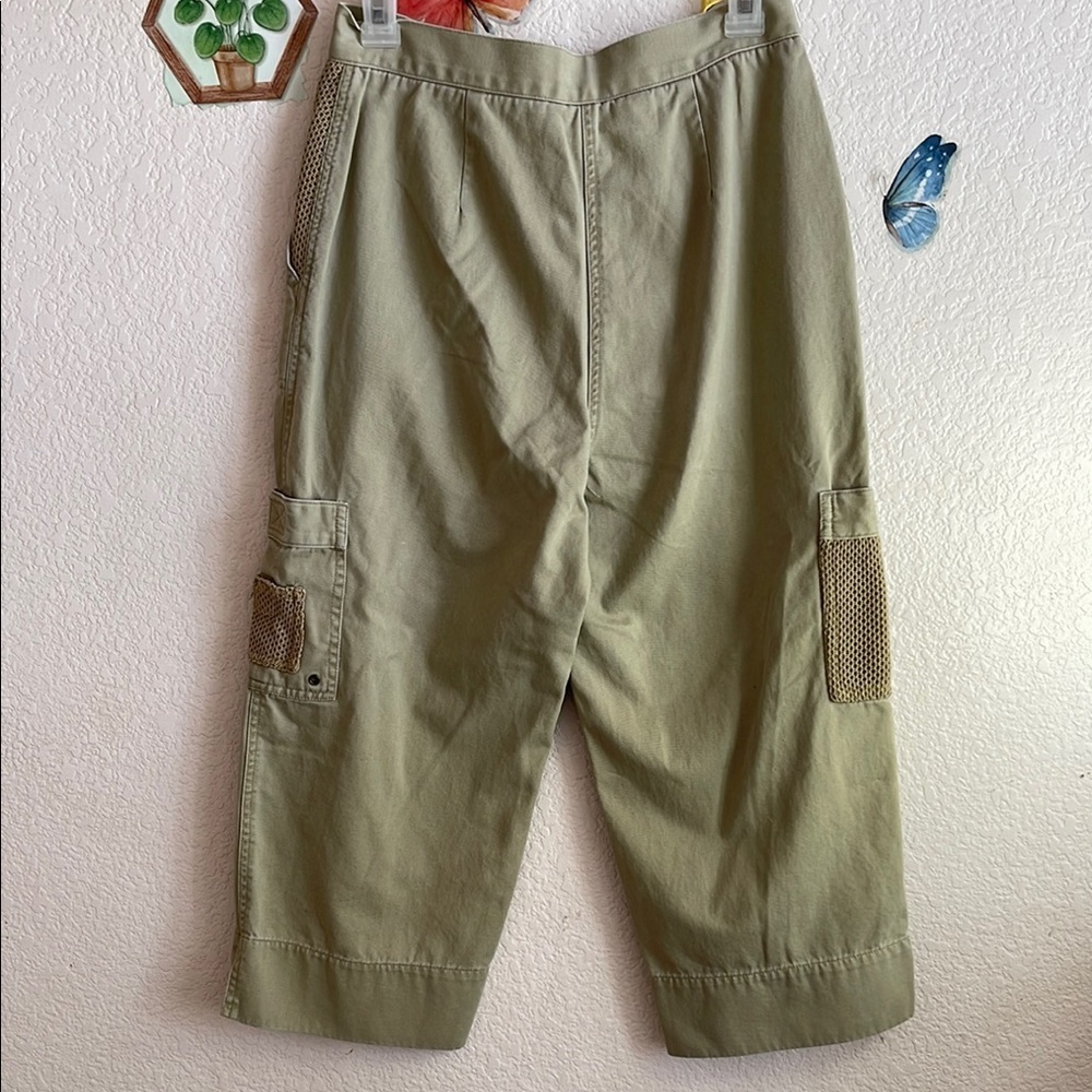Polo by Ralph Lauren Women's Cotton Cargo Cropped Pants - Olive Green - Picture 7 of 8